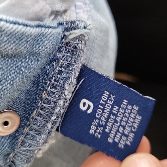 Blue Spice Distressed Jean Bibs - Picture 5 of 5